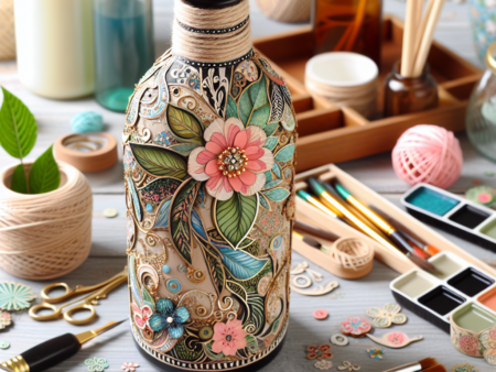 Proyek Kreatif: Menghias Botol dengan Teknik Decoupage