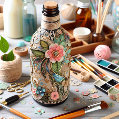 Proyek Kreatif: Menghias Botol dengan Teknik Decoupage